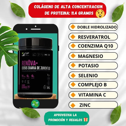 RENOVA ( Colágeno, RESVERATROL, Q10)